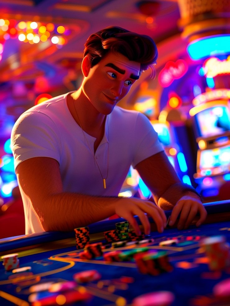 Mobile phone displaying live casino table interface